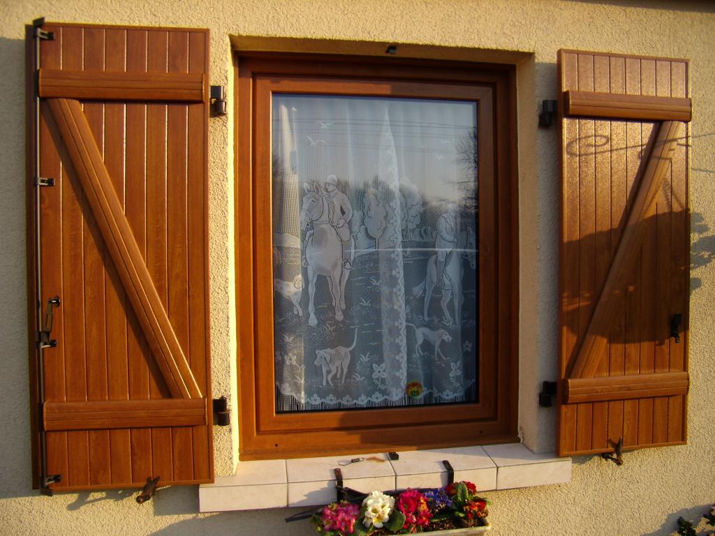 Fen�tre 1 vantail PVC Plax� Ch�ne